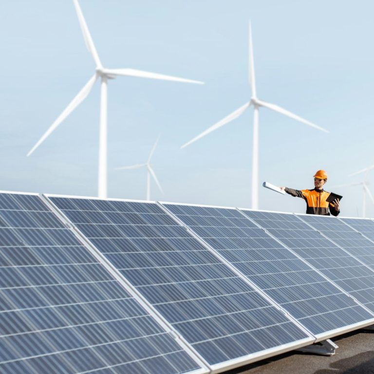 Baustelle - Windpark und Solarpark